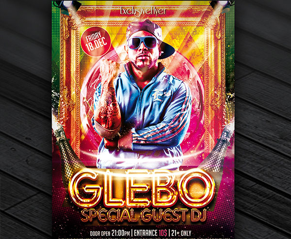 Special Guest Dj Flyer Free Template