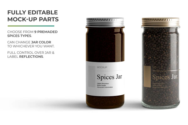 Spices Jar Mockup