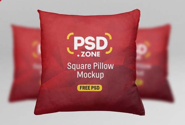 Square Free Pillow Photoshop Mockup Design