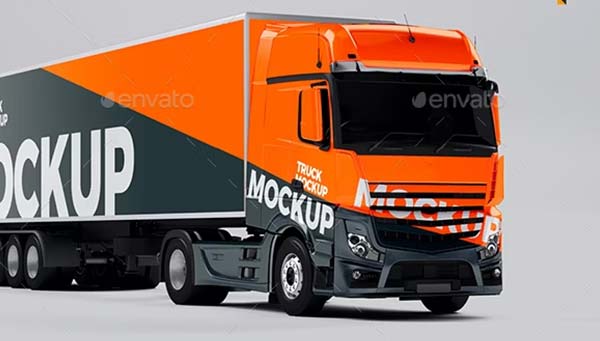 Truck Mockup Photoshop Template