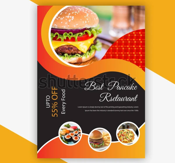 Abstract Restaurant Flyer Design