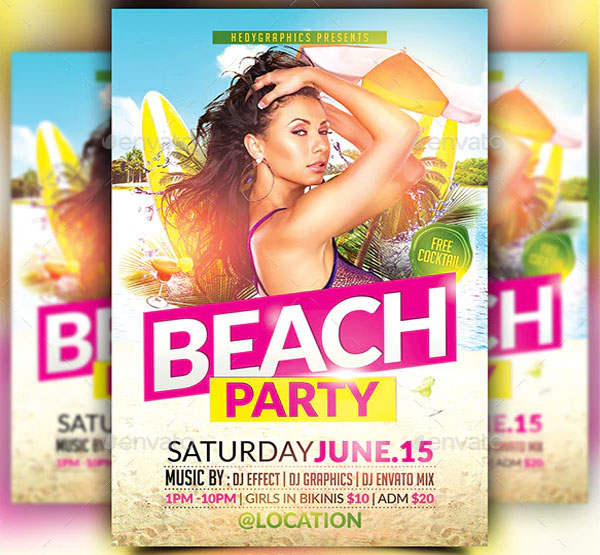 Amazing Beach Party Flyer Design