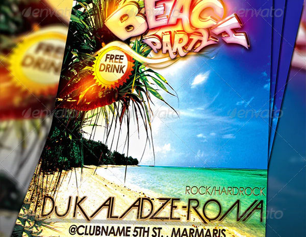 Amazing Beach Party Flyer Template