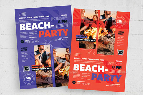 Amazing Beach Party Flyer Templates