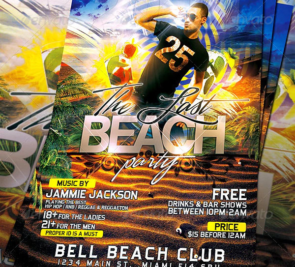 Amazing Last Beach Party Flyer Template