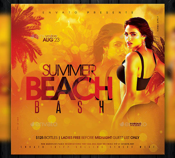 Amazing Summer Beach Party Flyer Design