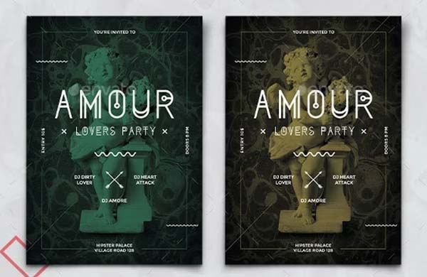 Amour Modern Party Flyer Template