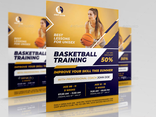 Basketball Training Flyer Template