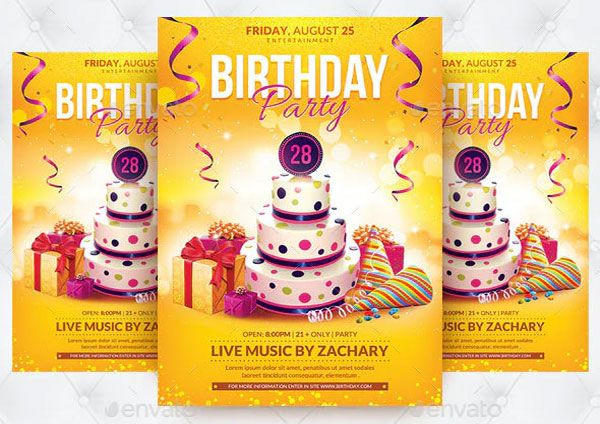 Best Birthday Party Flyer Template