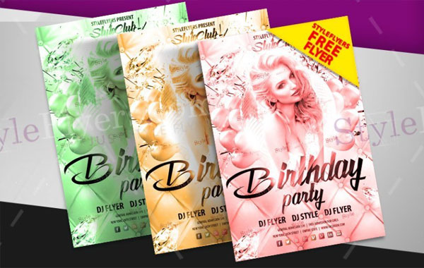 Birthday Party FREE PSD Flyer Template