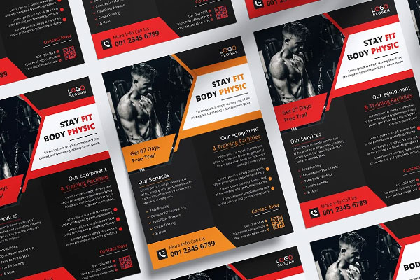 Body Fitness Training Flyer Template