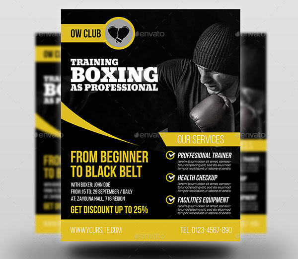 Boxing Training Flyer Template