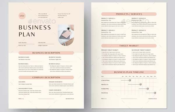 Business Plan Word And Indesign Files