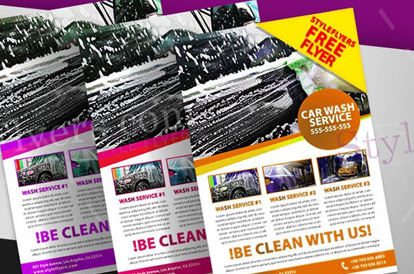 Car Wash Flyer Free Template