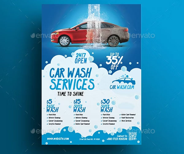 Car Wash Service Flyer Design