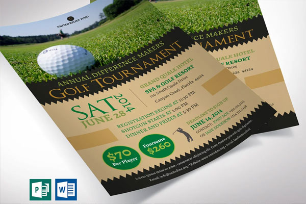 Charity Golf Tournament Flyer Word