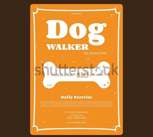 Dog Walker Flyer Layout