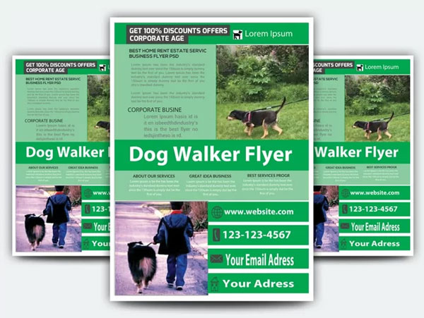 Dog Walker PSD Flyer