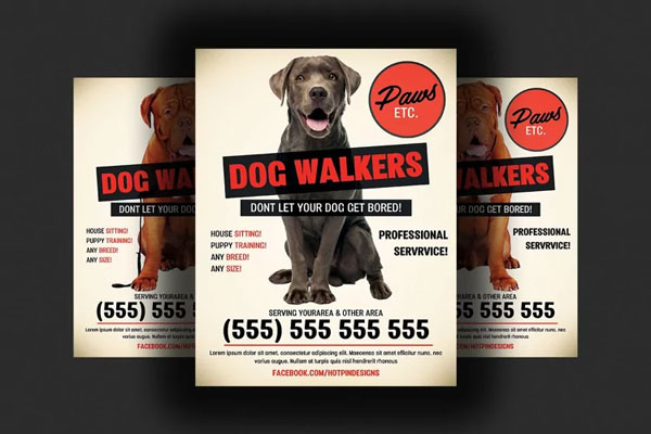 Dog Walkers Flyer Format