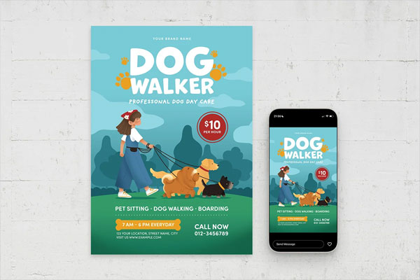 Download Dog Walking Flyer Template