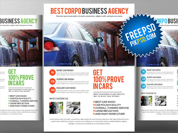 Download For Free Car Wash Flyer Template