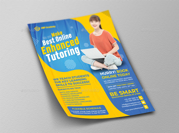 E-Learning Services Flyer Template