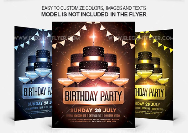 Editable Birthday Party Flyer