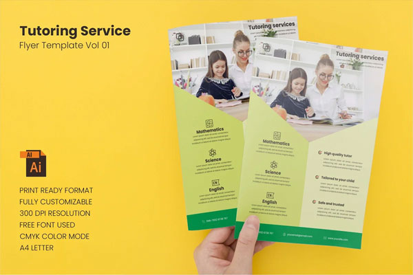 Editable Tutoring Service Flyer
