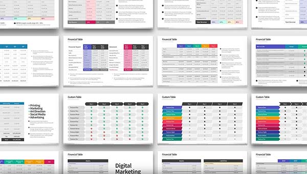 Financial Table PowerPoint Templates