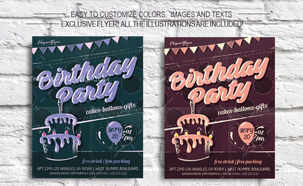 Flyer for Birthday Party Free Template