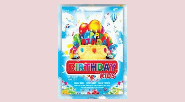 Free Birthday Kids Party Flyer Template
