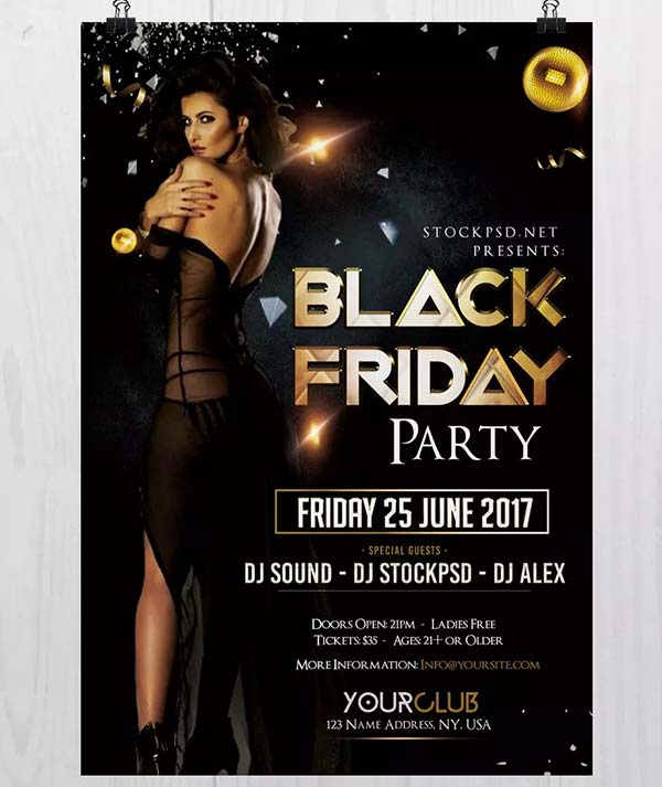 Free Black Party Luxury Flyer Template