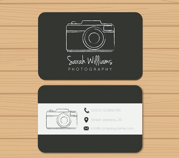 Free Black Photography Business Card