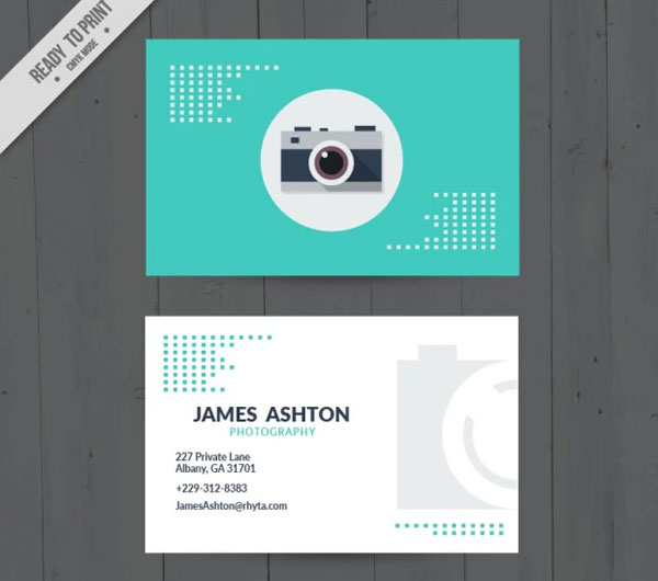 Free Color Business Card for Photography
