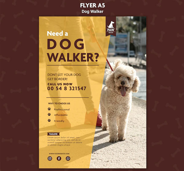 Free Dog Walker Flyer