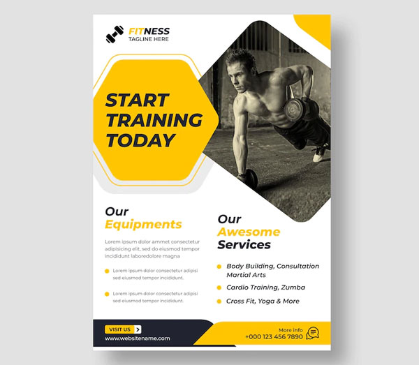 Free Fitness Training Flyer Template