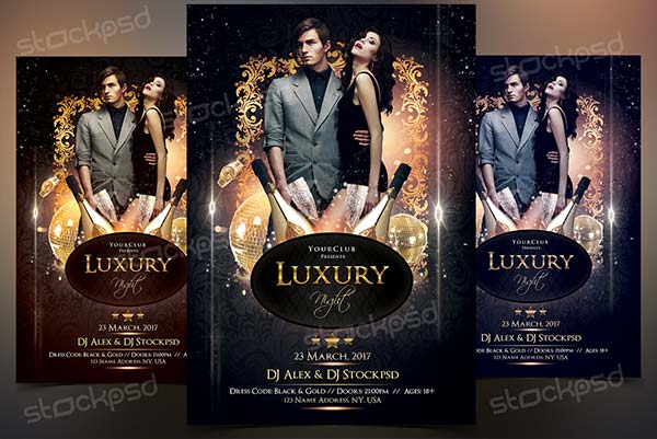 Free Luxury Night Photoshop Flyer