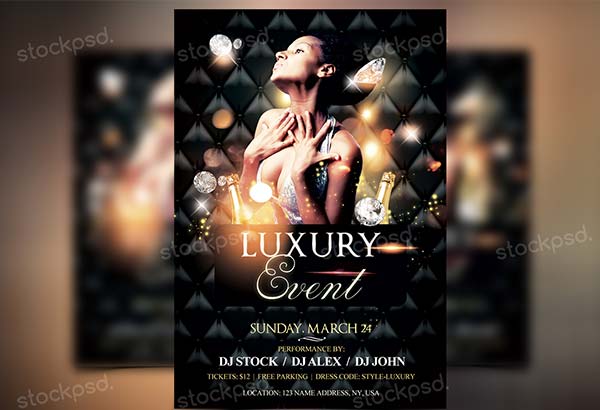 Free Luxury Party Event Flyer Template