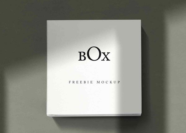Free Minimal Square Box Mockup