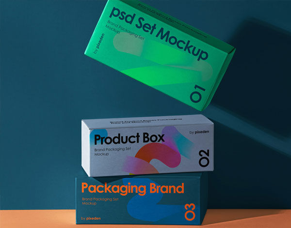 Free Packaging Product Boxes Mockup