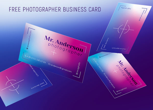 Free Photographer Business Card PSD