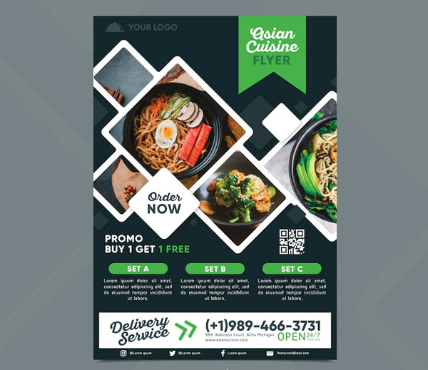 Free Restaurant Flyer Design