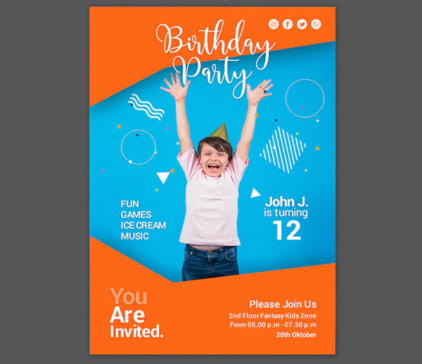 Free Sample Birthday Party Flyer Template