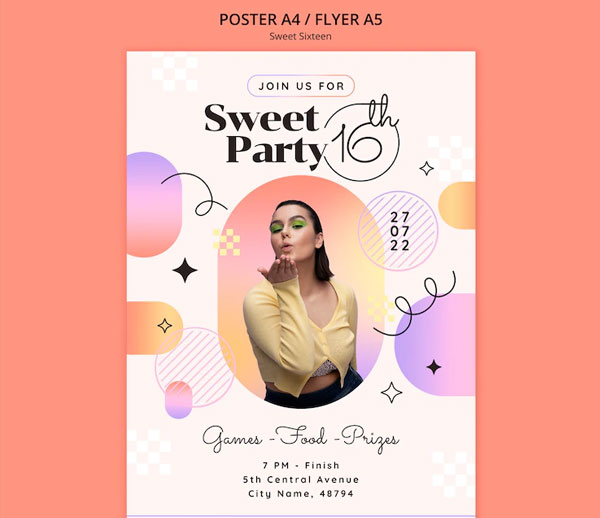 Free Simple Birthday Party Flyer