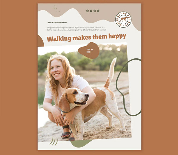 Free Walking Dog Day Flyer Template
