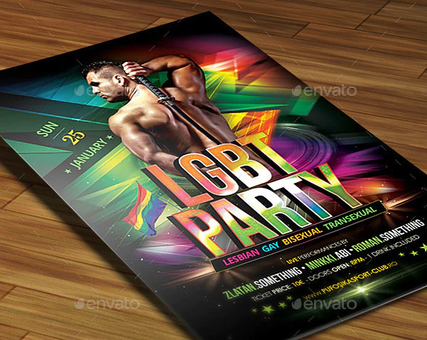 Gay Pride Party Flyer