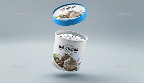 High Quality Ice Cream Cup Mockup