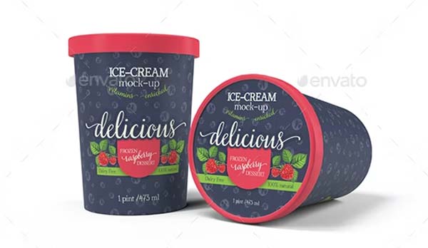 Ice-Cream Bucket Packaging Mockup