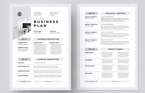 Information Technology Business Plan MS Word and InDesign Template