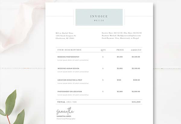 Invoice Receipt For Business